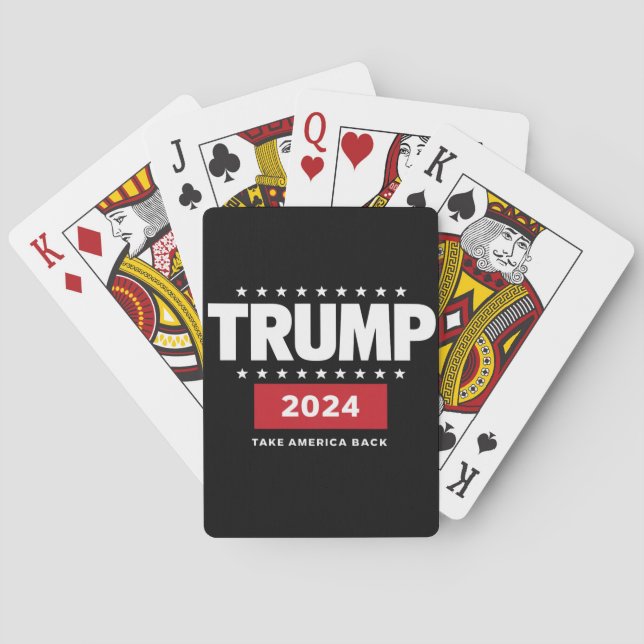 Donald Trump 2024 Take America Back Election  Playing Cards (Back)