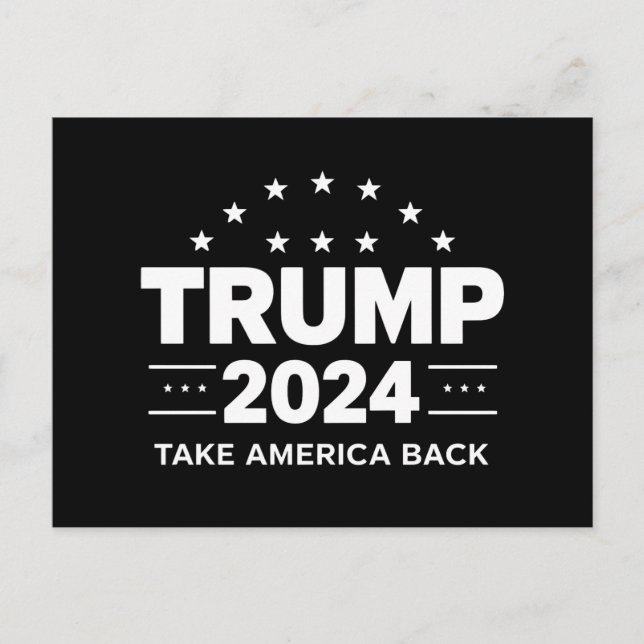 Donald Trump 2024 Take America Back Election Postcard (Front)