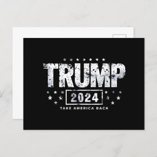 Donald Trump 2024 Take America Back Election  Postcard