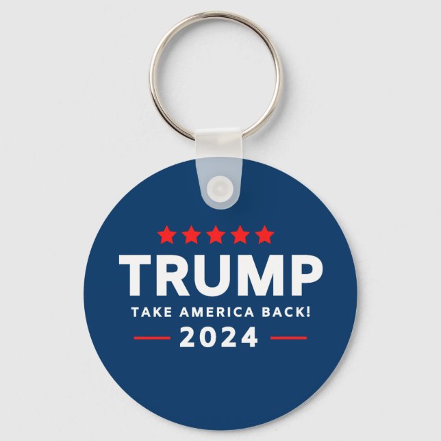 Donald Trump 2024 Take America Back  Key Ring (Front)