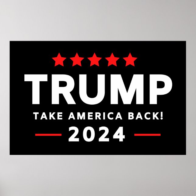 Donald Trump 2024 Take America Back  Poster (Front)