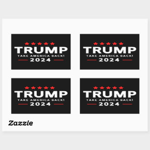 Donald Trump 2024 Take America Back  Rectangular Sticker