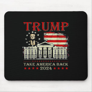 Donald Trump 2024 Take America Byck American Flag  Mouse Mat
