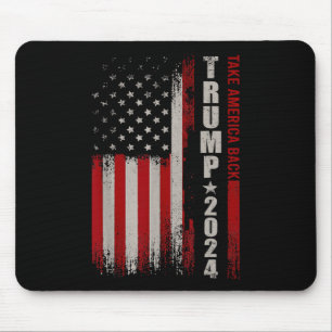 Donald Trump 2024 Take America Ck American Flag Pa Mouse Mat