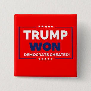 Donald Trump 2024 Trump Won 15 Cm Square Badge