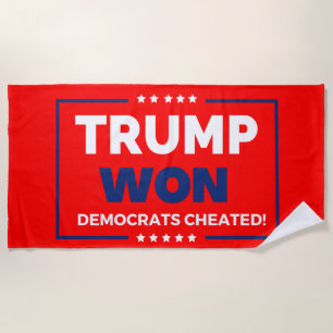 Donald Trump 2024 Trump Won Beach Towel
