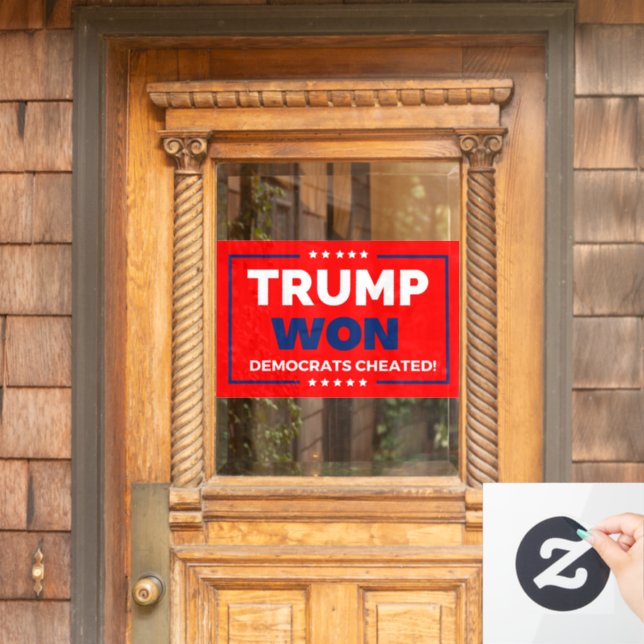 Donald Trump 2024 Trump Won Window Cling (Home Door)