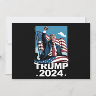 Donald Trump 2024 US Election American Flag Invitation
