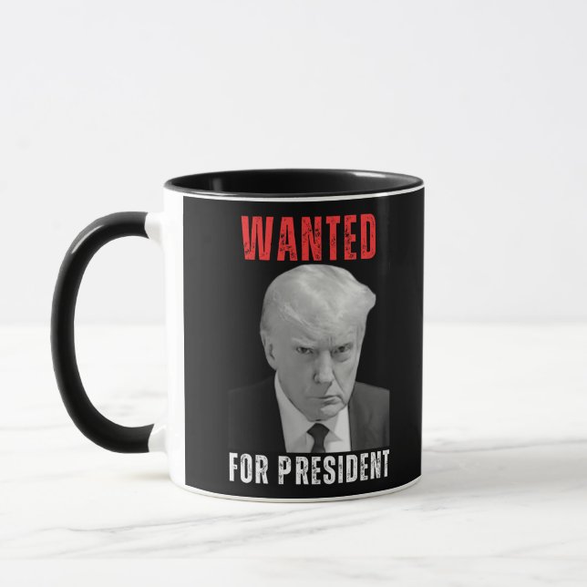 Donald Trump 2024 Wanted For President Mug (Left)