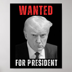 Donald Trump 2024 Wanted For President Poster