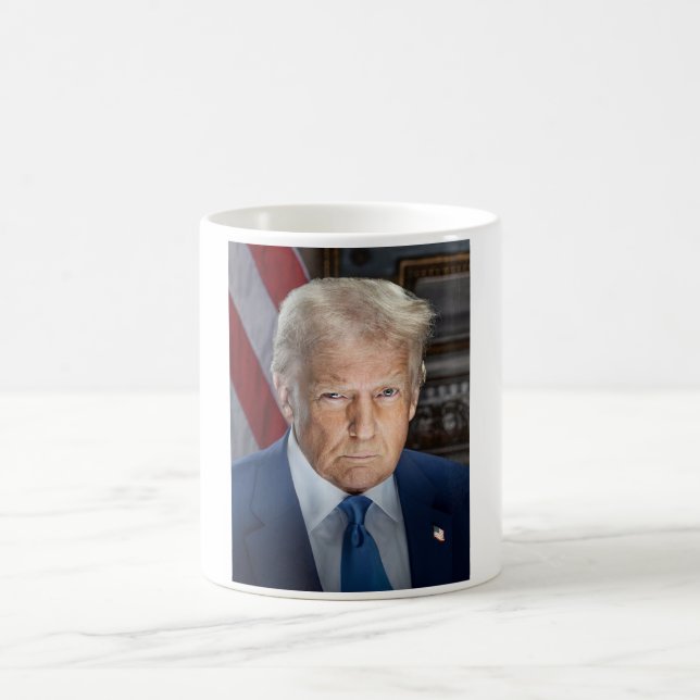 Donald Trump 2025 American President Portrait Coffee Mug (Center)