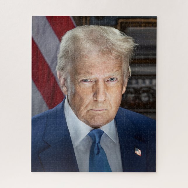 Donald Trump 2025 American President Portrait Jigsaw Puzzle (Vertical)