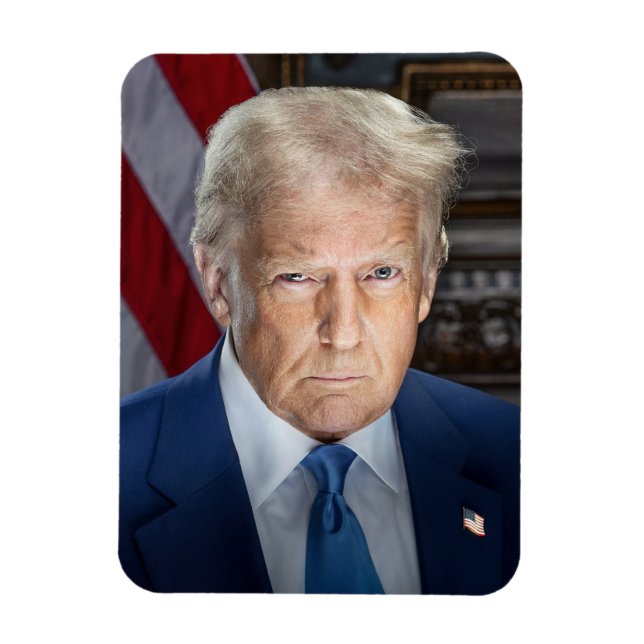 Donald Trump 2025 American President Portrait Magnet (Vertical)