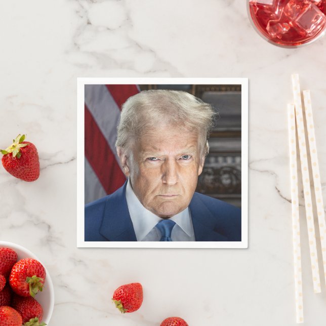 Donald Trump 2025 American President Portrait Napkin (Insitu)