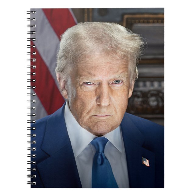 Donald Trump 2025 American President Portrait Notebook (Front)