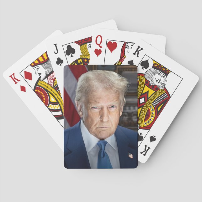 Donald Trump 2025 American President Portrait Playing Cards (Back)