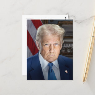 Donald Trump 2025 American President Portrait Postcard