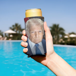Donald Trump 2025 American President Portrait Seltzer Can Cooler