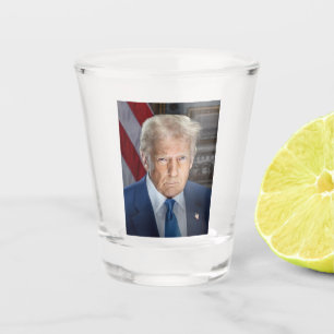 Donald Trump 2025 American President Portrait Shot Glass
