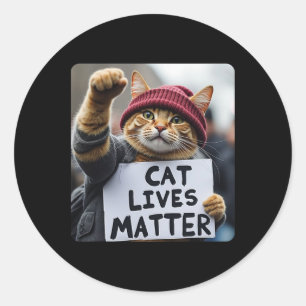 Donald Trump 2025 Cats Live Problem Classic Round Sticker