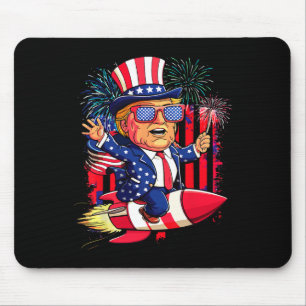 Donald Trump 2025 Happy 4th Of July Trump American Mouse Mat