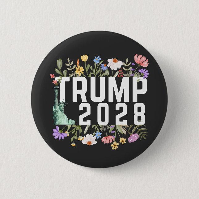 Donald Trump 2028 6 Cm Round Badge (Front)