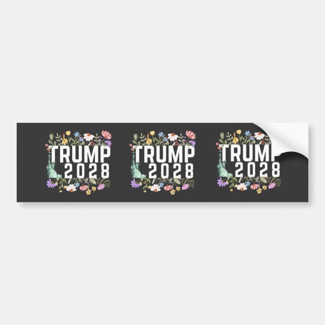 Donald Trump 2028 Bumper Sticker (Front)