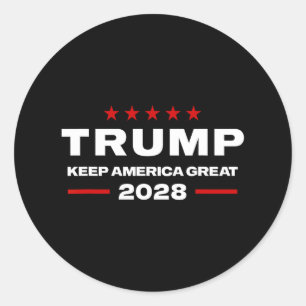 Donald Trump 2028 Keep America Great Election - Th Classic Round Sticker