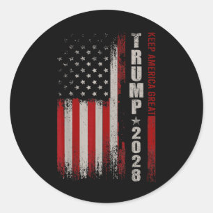 Donald Trump 2028 Keep America Great Election Usa Classic Round Sticker