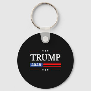 Donald Trump 2028 President American Flag Pro Trum Key Ring