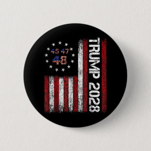 Donald Trump 2028 Trump 45 47 48th President Ameri 6 Cm Round Badge