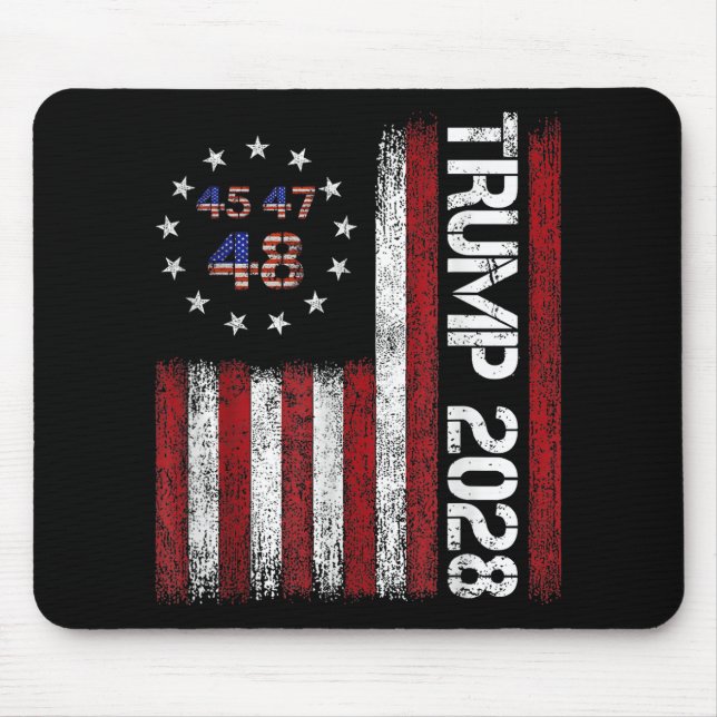 Donald Trump 2028 Trump 45 47 48th President Ameri Mouse Mat (Front)