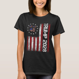 Donald Trump 2028 Trump 45 47 48th President Ameri T-Shirt