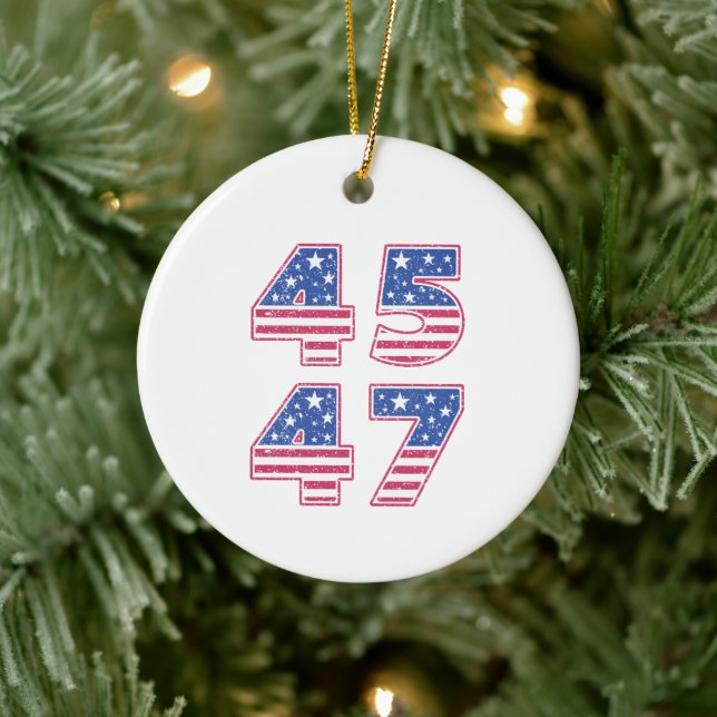 Donald Trump 45-47 Ceramic Tree Decoration (Tree)