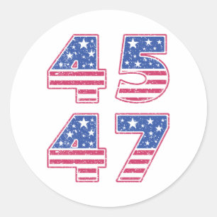 Donald Trump 45-47 Classic Round Sticker