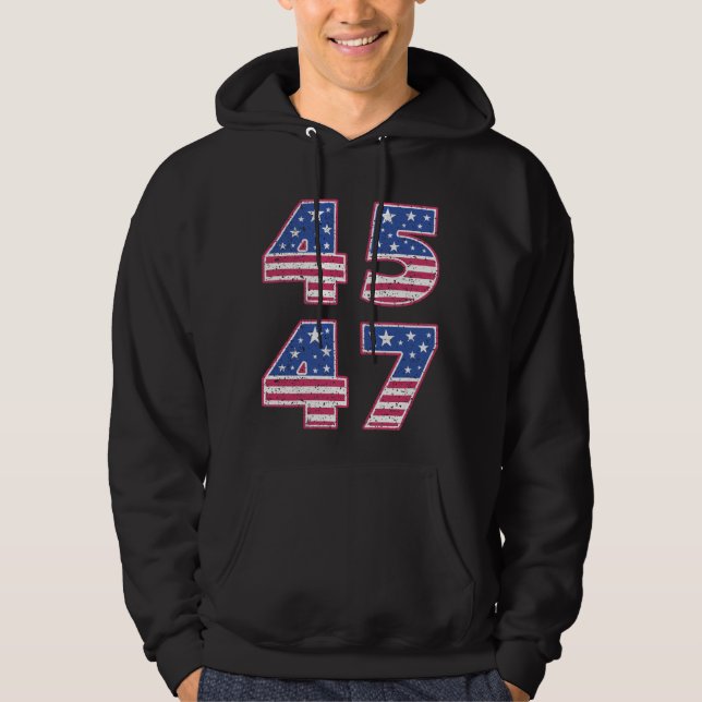 Donald Trump 45-47 Hoodie (Front)