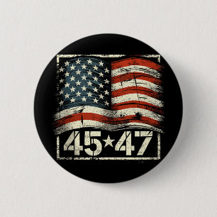 Donald Trump 45 47 Inauguration Day 2025 President 6 Cm Round Badge