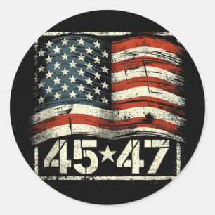 Donald Trump 45 47 Inauguration Day 2025 President Classic Round Sticker