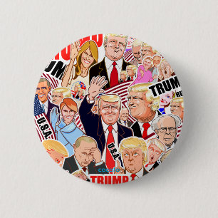 Donald Trump.45th President of the U.S.A. 6 Cm Round Badge