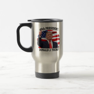 DONALD TRUMP 45TH PRESIDENT TRAVEL MUG