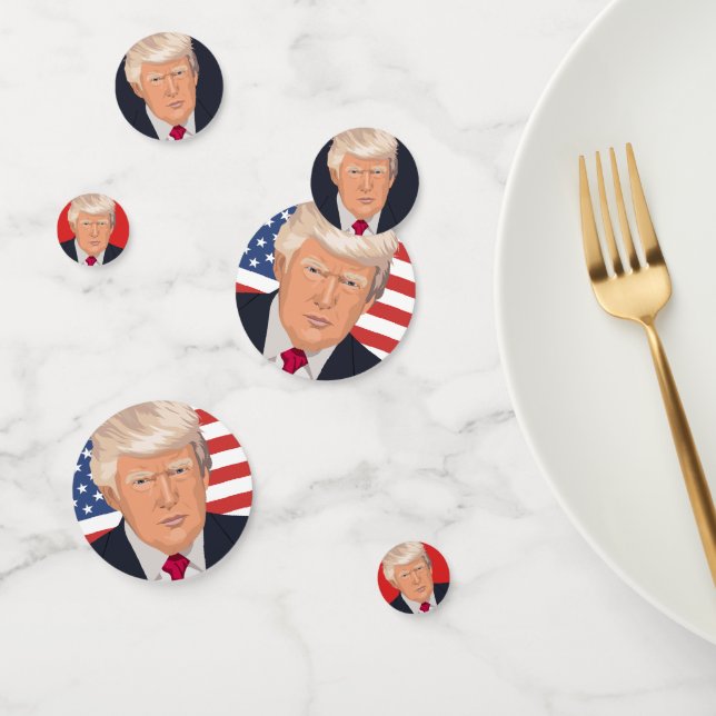 Donald Trump 45th President United States flag Confetti (Group)