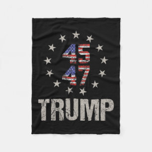 Donald Trump 47 Usa President 2024 Shirt Trump 47 Fleece Blanket