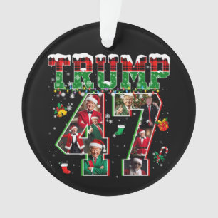 Donald Trump 47th President 2024 Christmas Santa Ornament