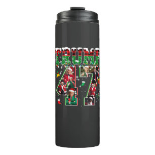 Donald Trump 47th President 2024 Christmas Santa Thermal Tumbler