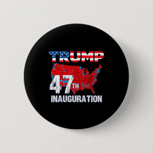 Donald Trump 47th President 2025 Inauguration Usa 6 Cm Round Badge