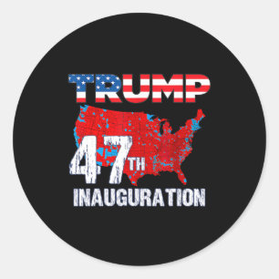 Donald Trump 47th President 2025 Inauguration Usa  Classic Round Sticker