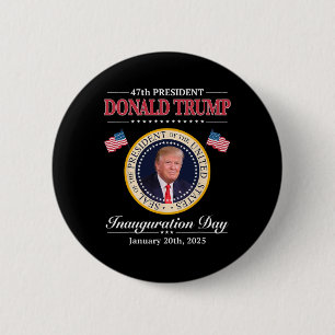 Donald Trump 47th President Inauguration 2025 Supp 6 Cm Round Badge