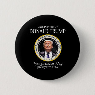 Donald Trump 47th President Inauguration 2025 Supp 6 Cm Round Badge