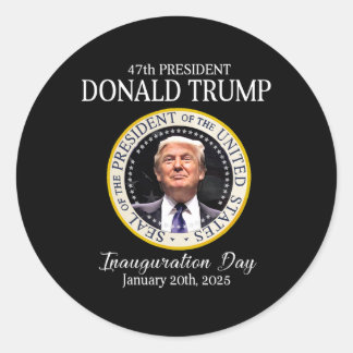 Donald Trump 47th President Inauguration 2025 Supp Classic Round Sticker