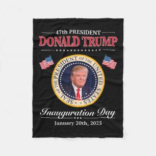 Donald Trump 47th President Inauguration 2025 Supp Fleece Blanket